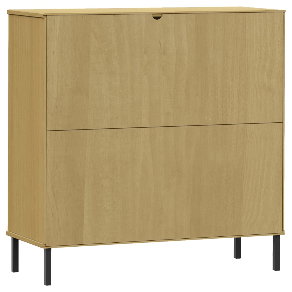 Regal za knjige smeđi 90 x 35 x 90,5 cm od masivnog drva OSLO