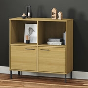Regal za knjige smeđi 90 x 35 x 90,5 cm od masivnog drva OSLO