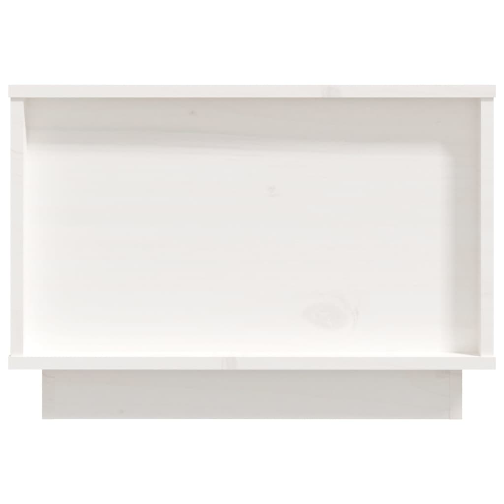 Stolić za kavu bijeli 60 x 50 x 35 cm od masivne borovine