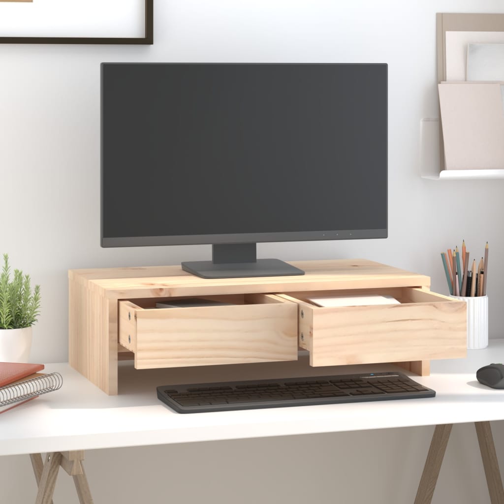 Stalak za monitor 50 x 27 x 15 cm od masivne borovine
