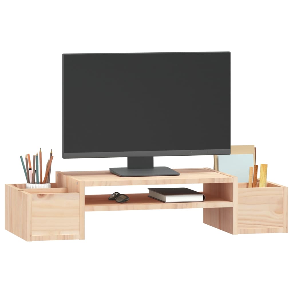 Stalak za monitor 70 x 27,5 x 15 cm od masivne borovine