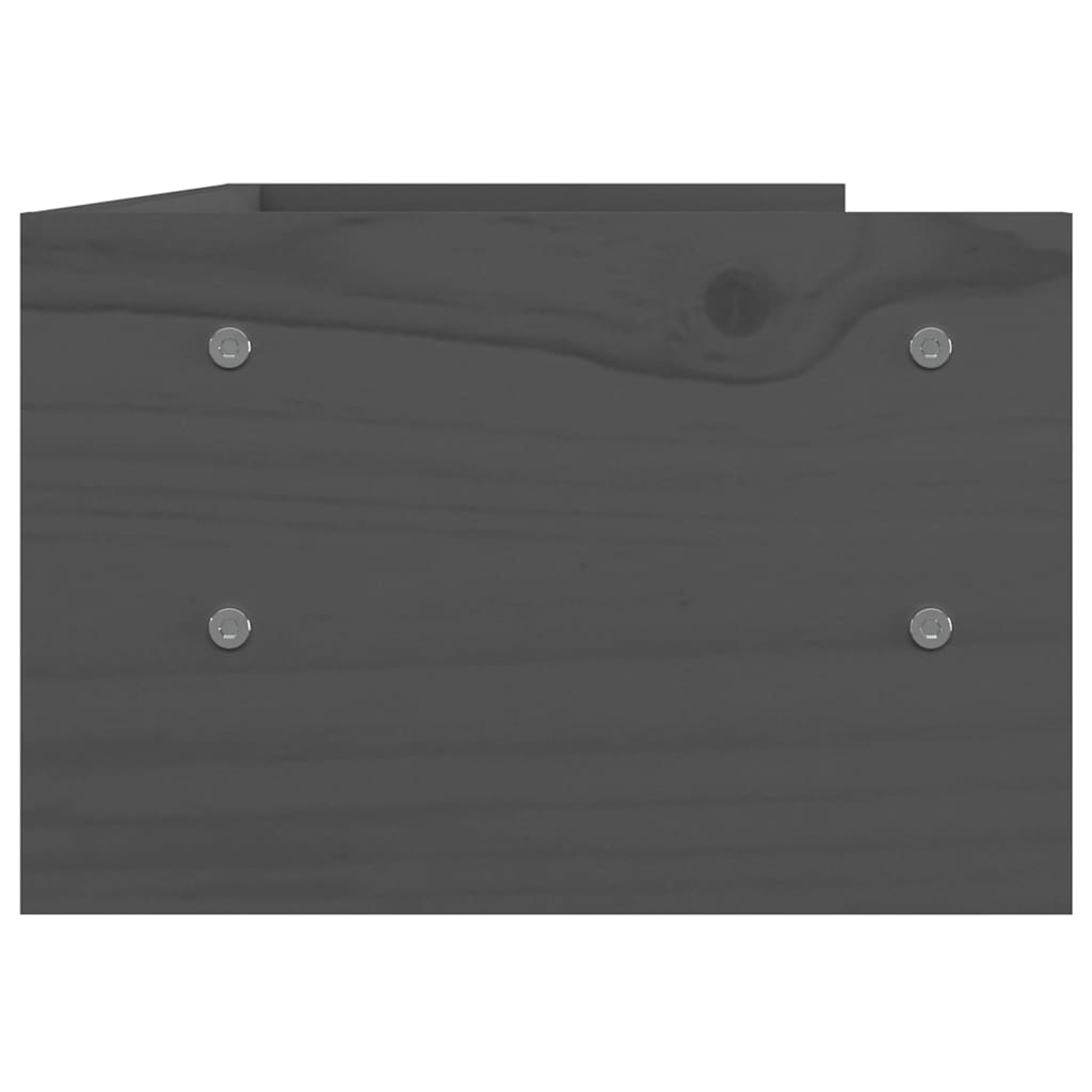Stalak za monitor sivi 50 x 24 x 16 cm od masivne borovine