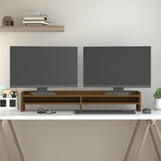 Stalak za monitor boja meda 100x24x16 cm od masivne borovine