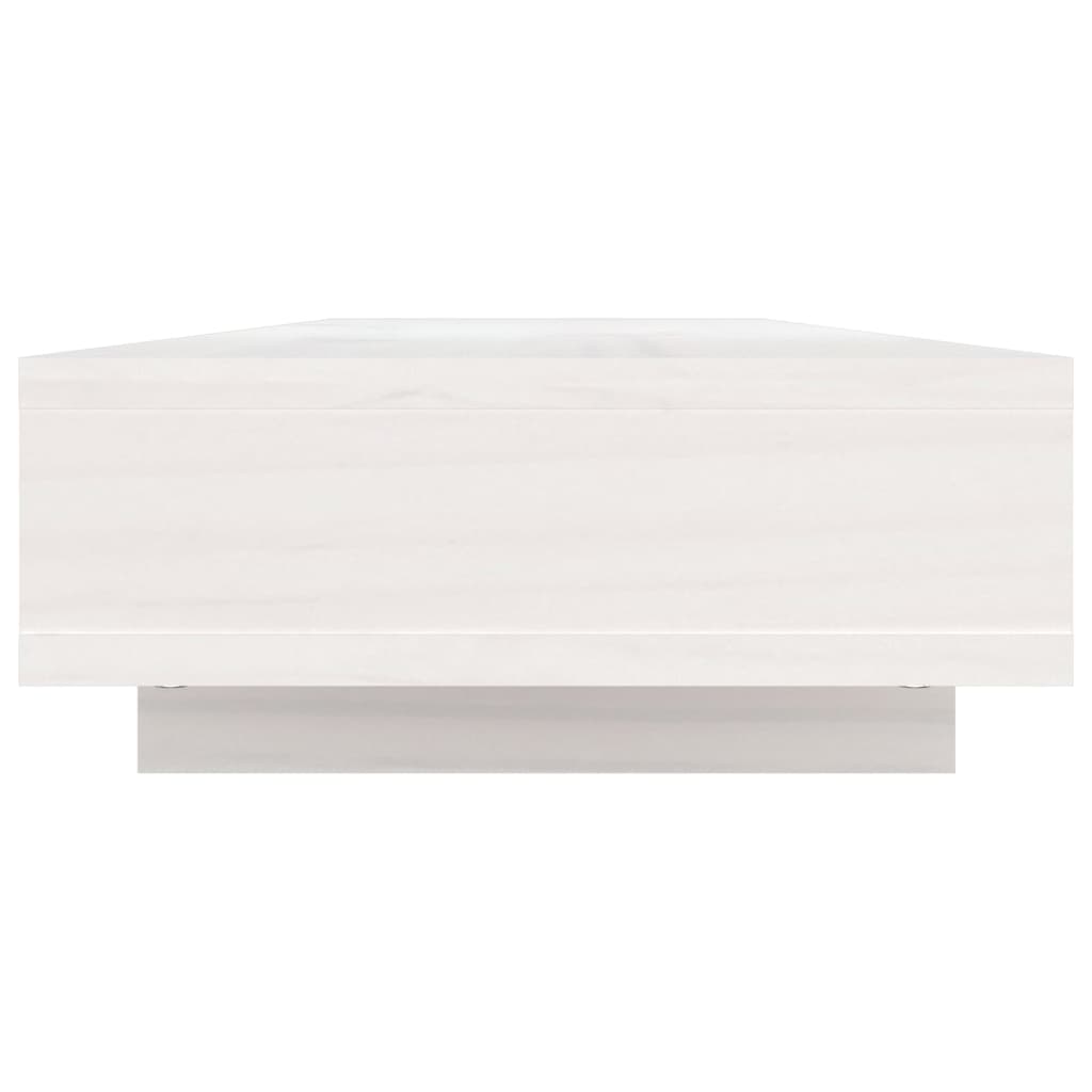 Stalak za monitor bijeli 100 x 27 x 14 cm od masivne borovine
