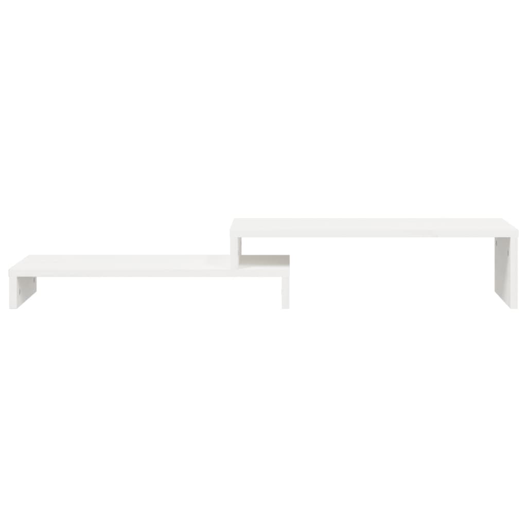 Stalak za monitor bijeli (52-101) x 22 x 14 cm masivna borovina