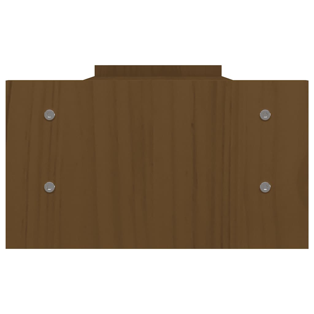 Stalak za monitor boja meda 100x27x15 cm od masivne borovine