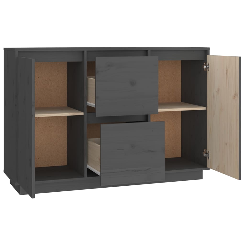 Komoda siva 111 x 34 x 75 cm od masivne borovine