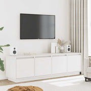 TV ormarić bijeli 156 x 37 x 45 cm od masivne borovine