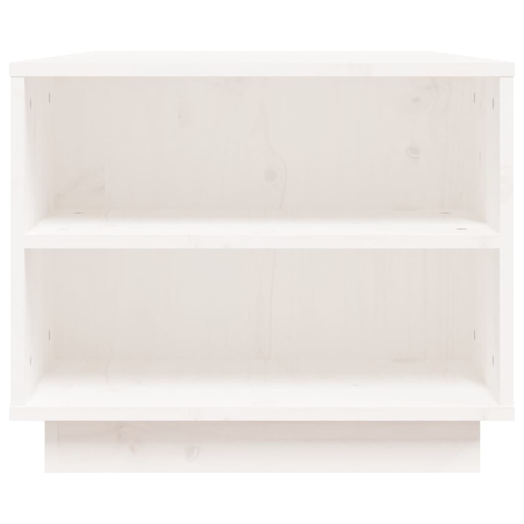 Stolić za kavu bijeli 90 x 49 x 40,5 cm od masivne borovine