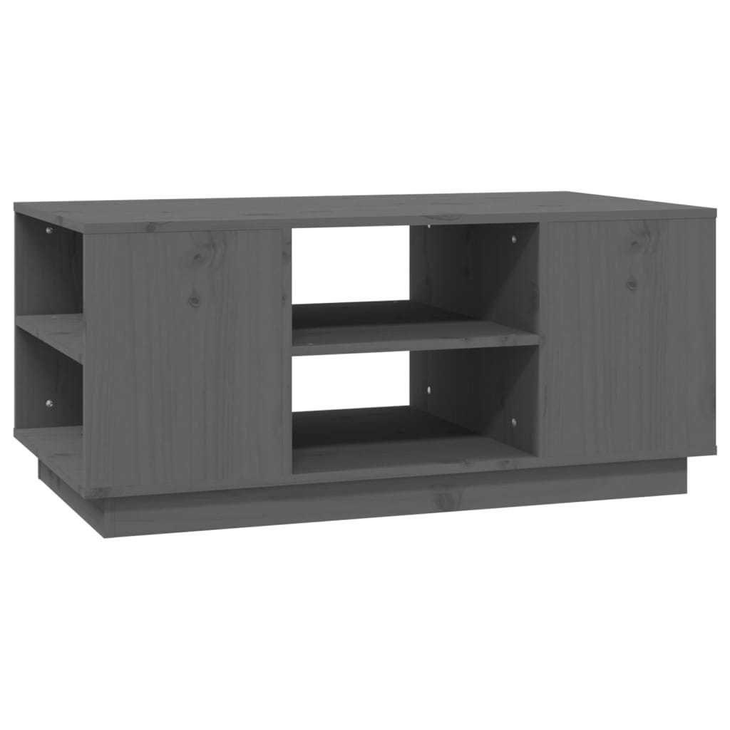 Stolić za kavu sivi 90 x 49 x 40,5 cm od masivne borovine