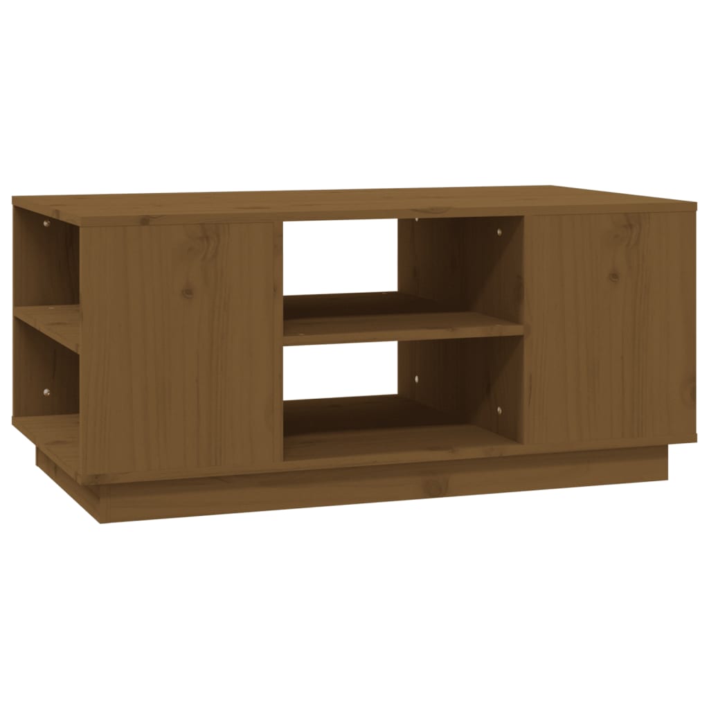 Stolić za kavu boja meda 90 x 49 x 40,5 cm od masivne borovine