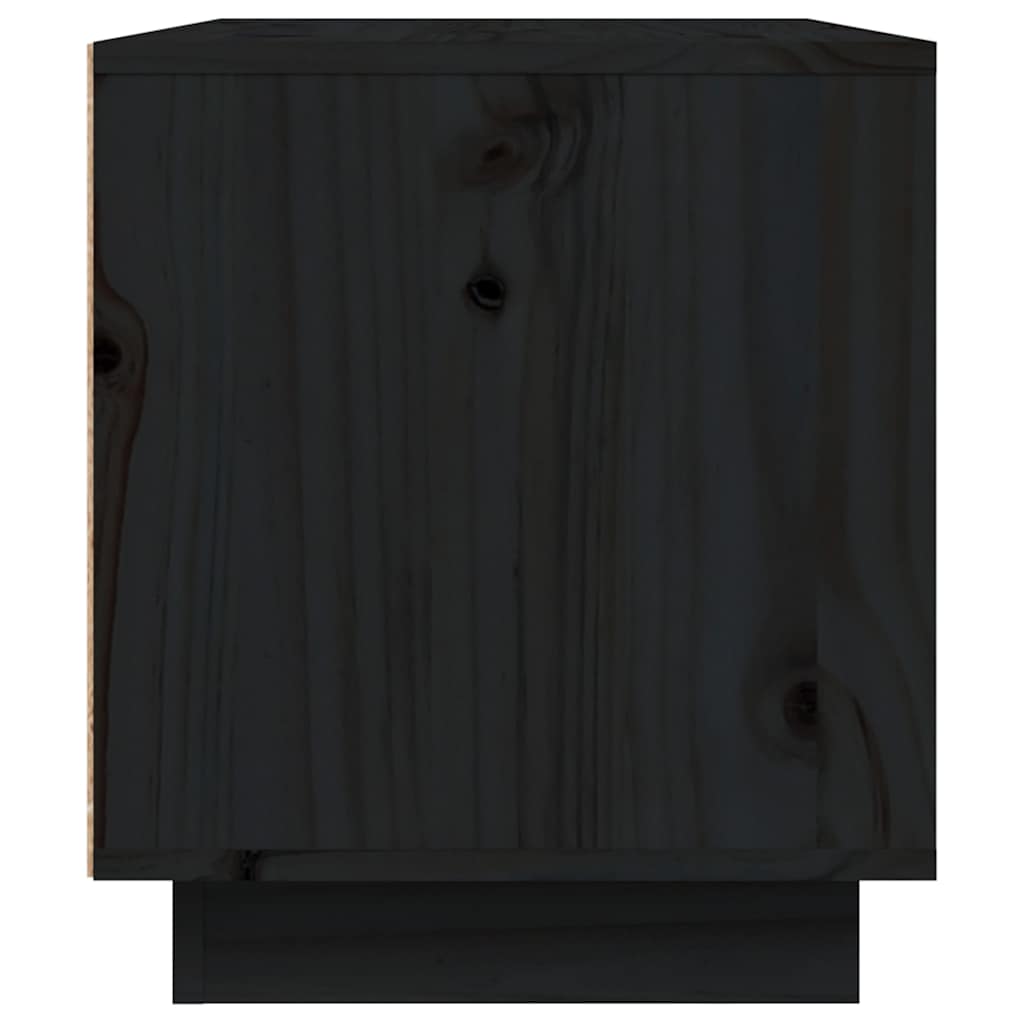 TV ormarić Crna 80 x 35 x 40,5 cm od masivne borovine