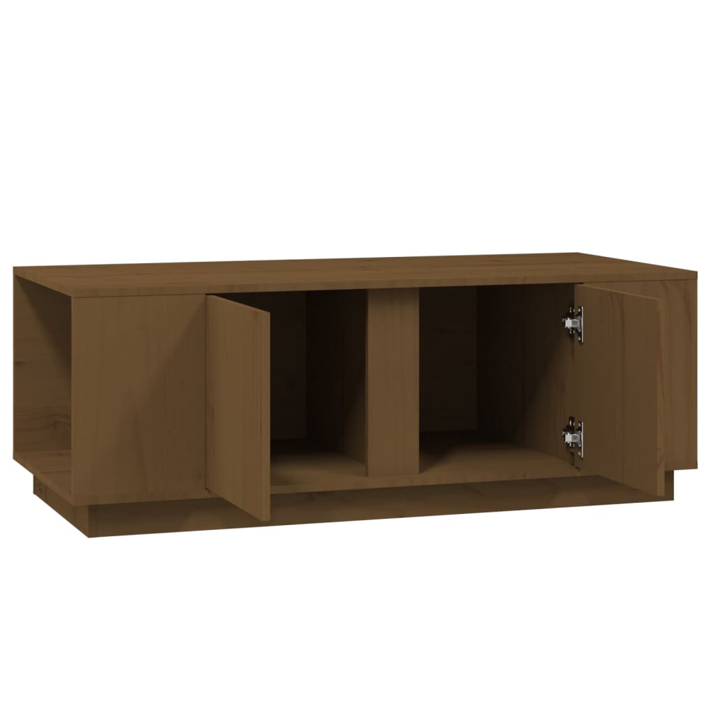 Stolić za kavu boja meda 110 x 50 x 40 cm od masivne borovine