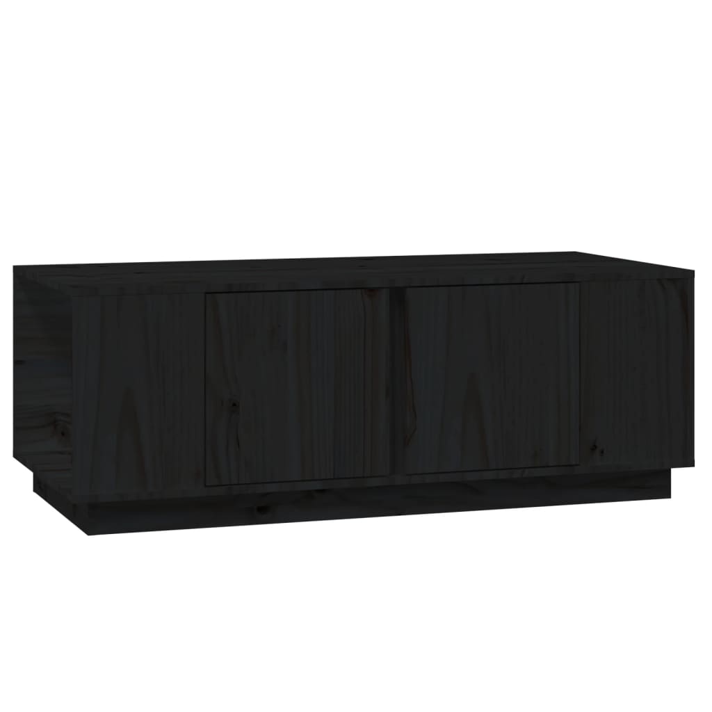 Stolić za kavu crni 110 x 50 x 40 cm od masivne borovine
