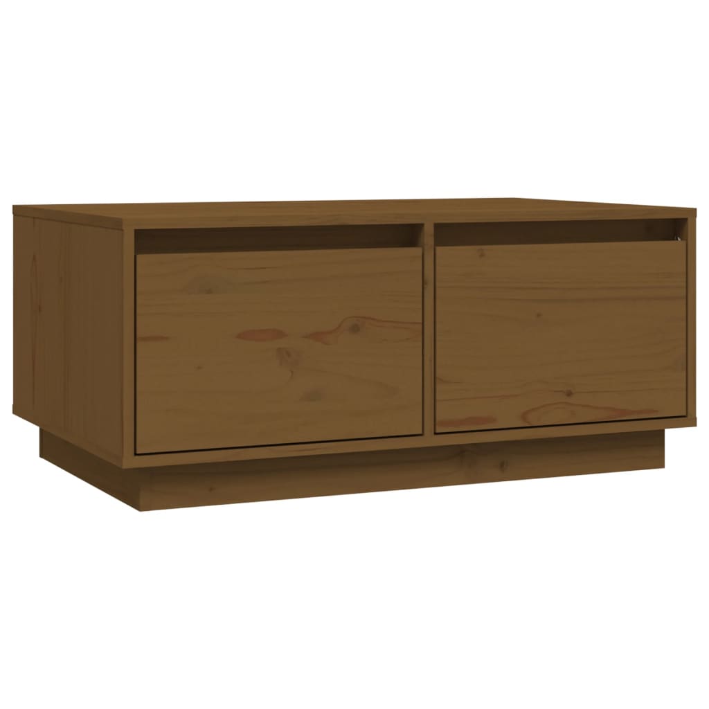 Stolić za kavu boja meda 80 x 50 x 35 cm od masivne borovine