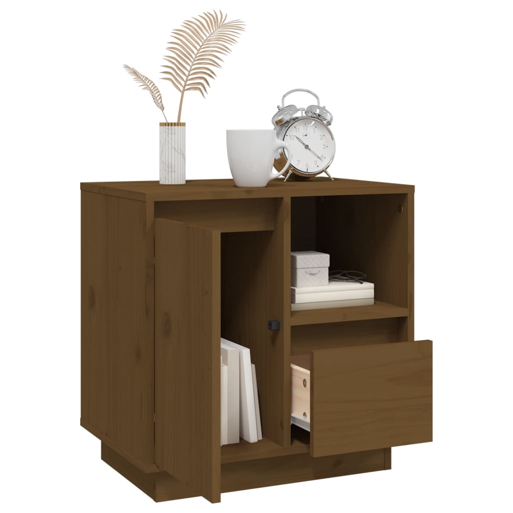 Noćni ormarići 2 kom boja meda 50x34x50 cm od masivne borovine