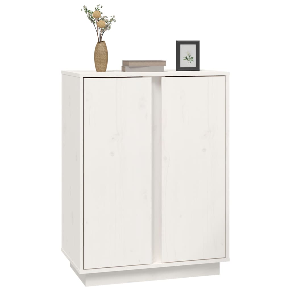 Komoda bijela 60 x 35 x 80 cm od masivne borovine