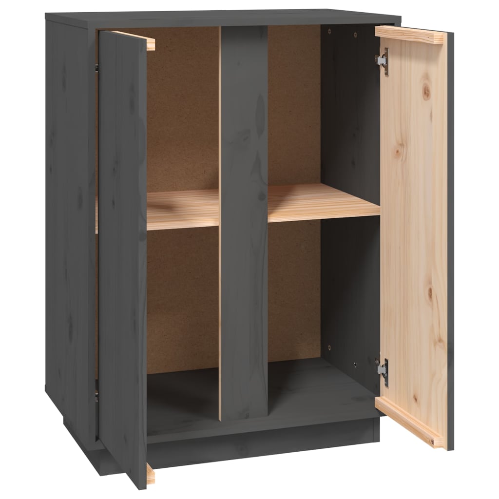 Komoda siva 60 x 35 x 80 cm od masivne borovine