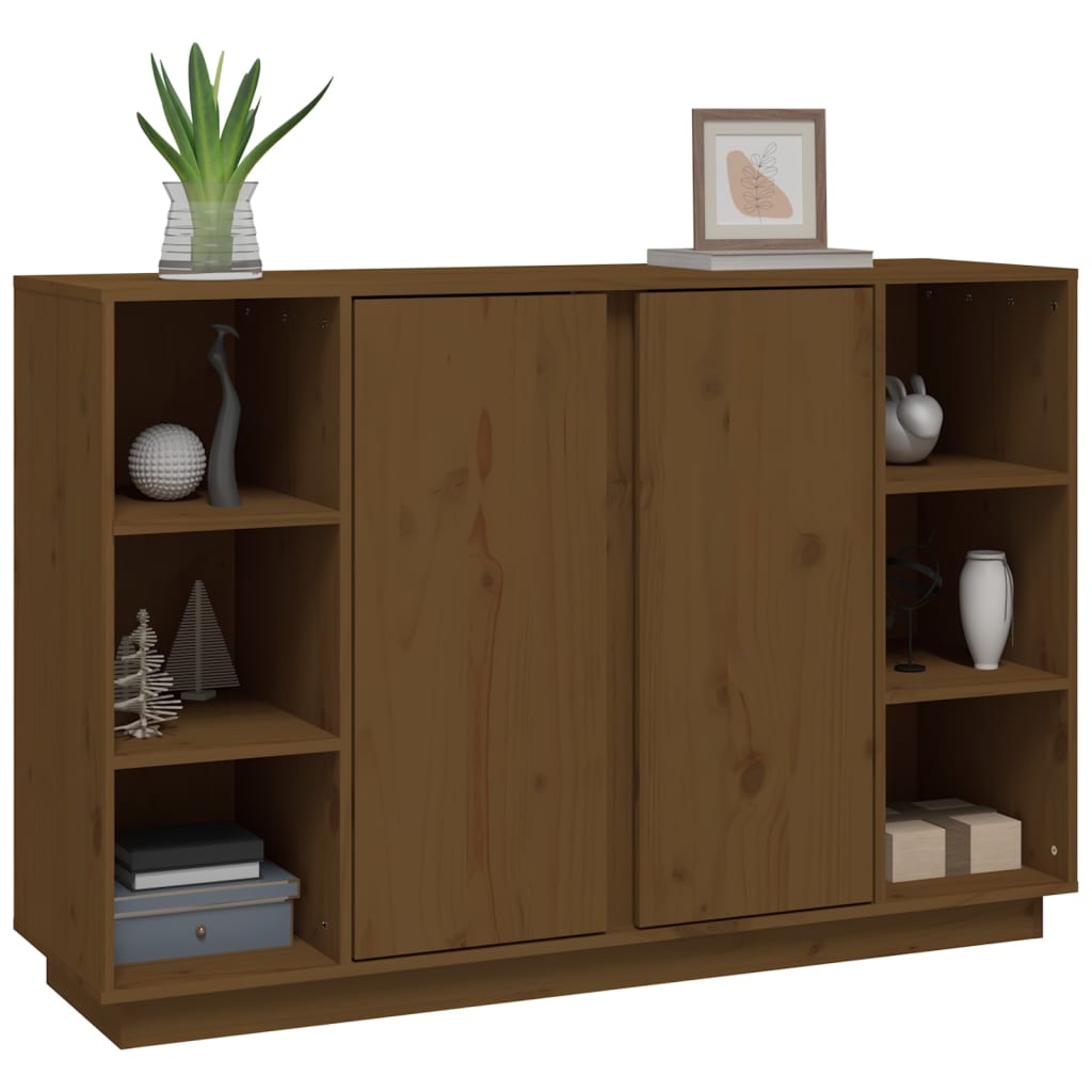 Komoda smeđa boja meda 120 x 35 x 80 cm od masivne borovine