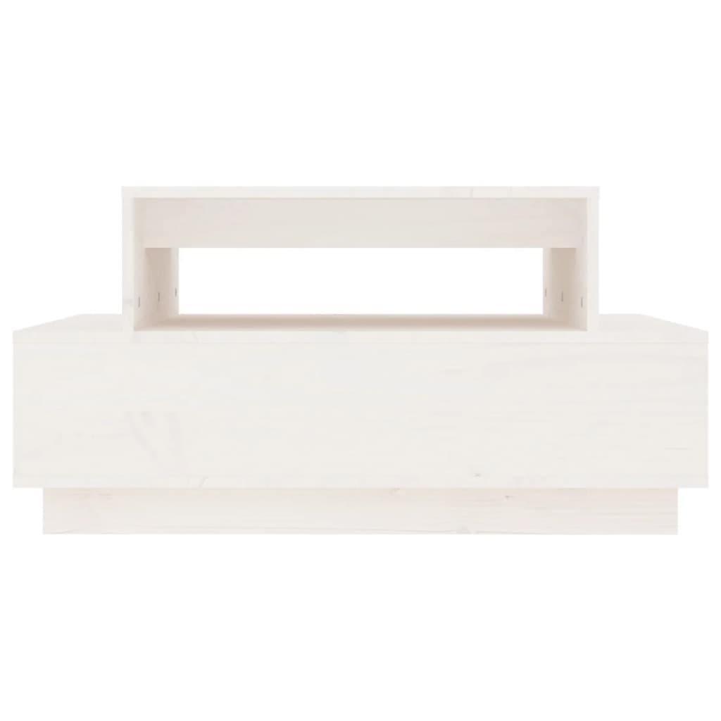 Stolić za kavu bijeli 80 x 55 x 40,5 cm od masivne borovine