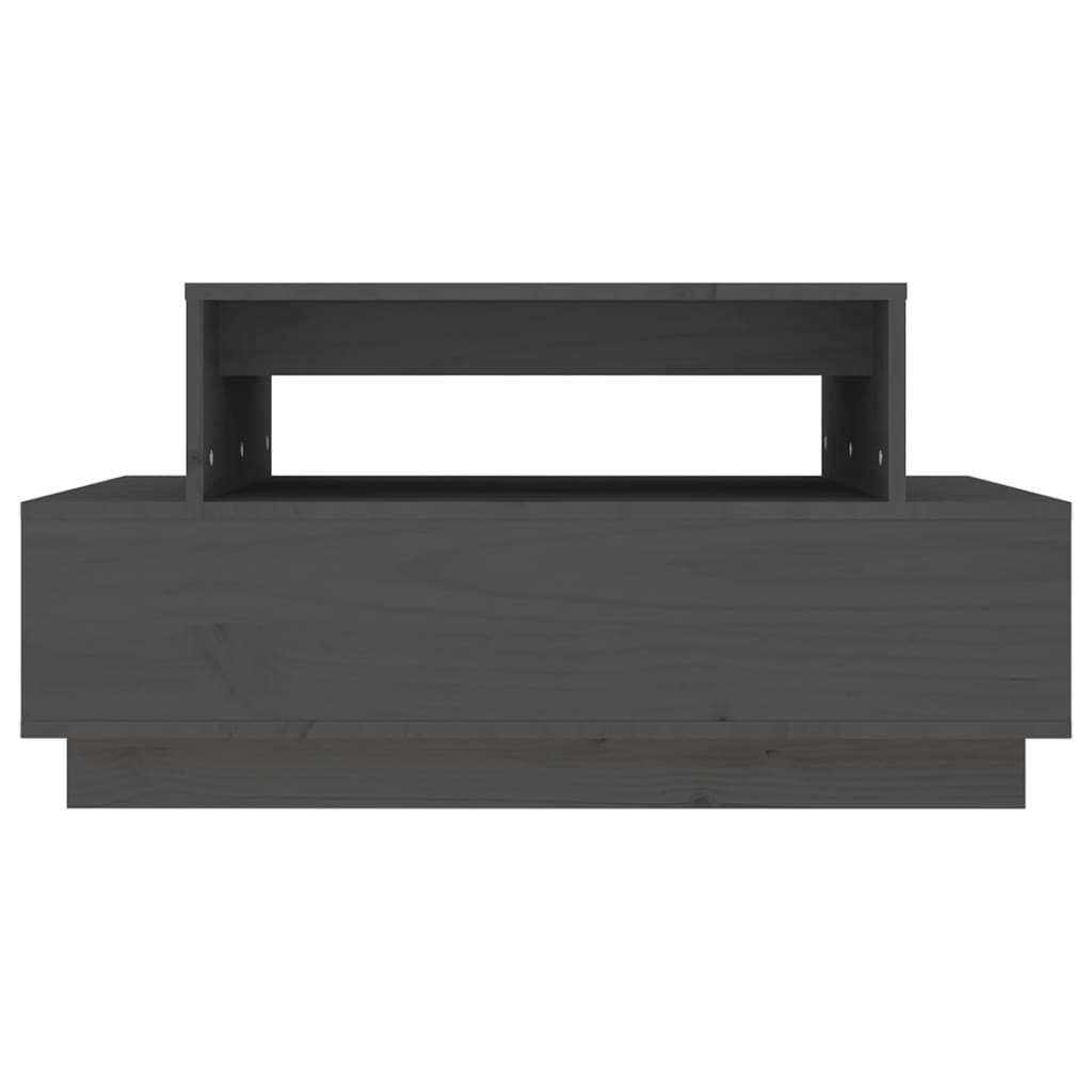 Stolić za kavu sivi 80 x 55 x 40,5 cm od masivne borovine