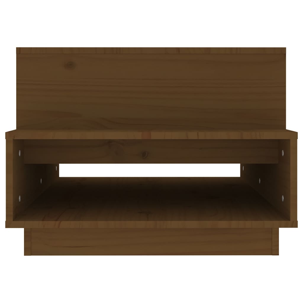 Stolić za kavu boja meda 80 x 55 x 40,5 cm od masivne borovine
