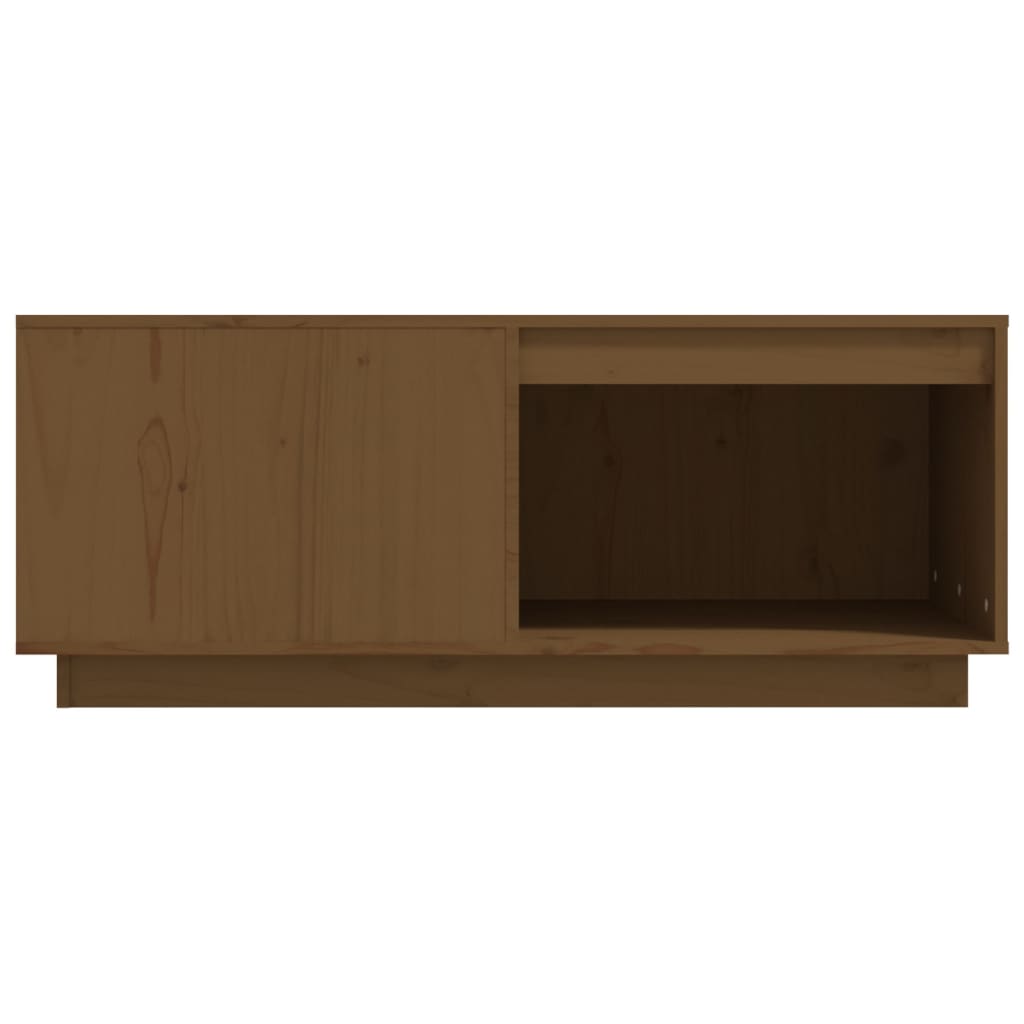 Stolić za kavu boja meda 100 x 101 x 40,5 cm masivna borovina