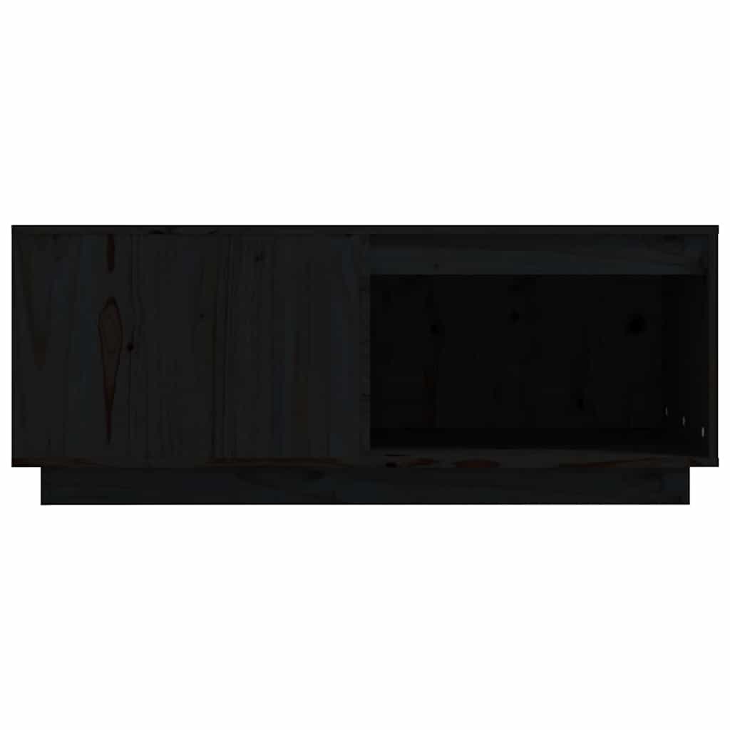 Stolić za kavu crni 100 x 101 x 40,5 cm od masivne borovine