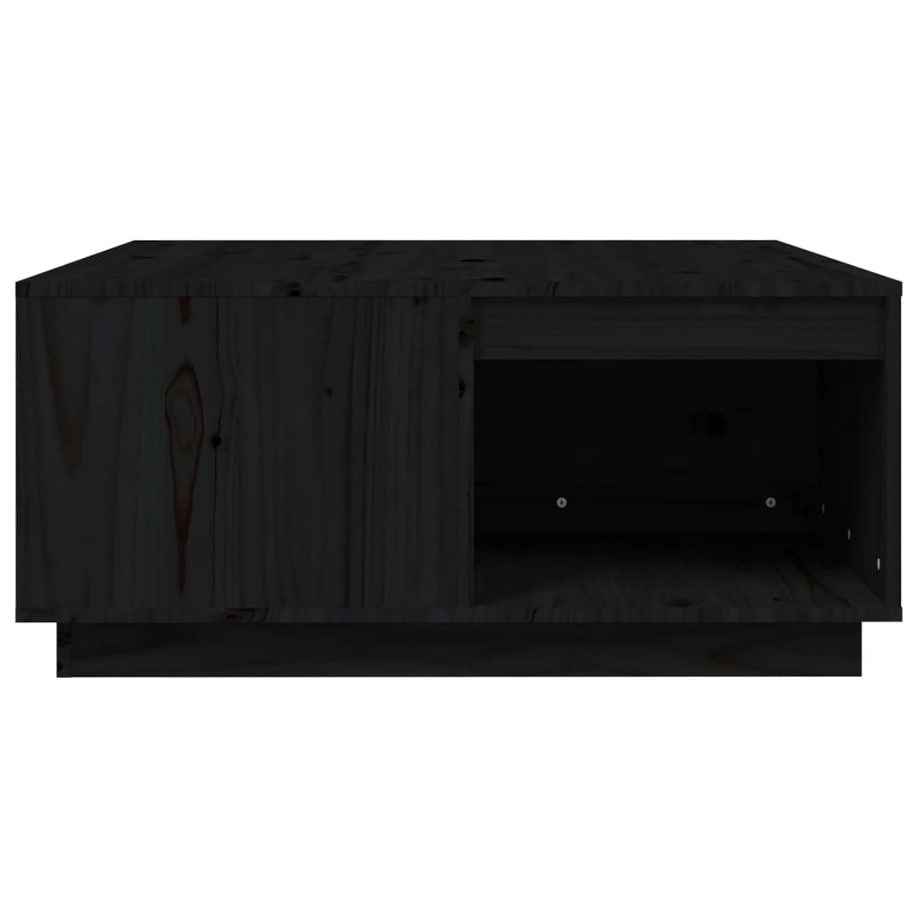 Stolić za kavu crni 80x81x36,5 cm od masivne borovine