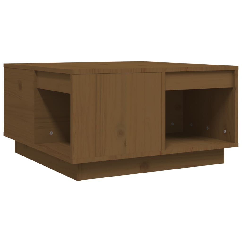 Stolić za kavu boja meda 60 x 61 x 32,5 cm od masivne borovine