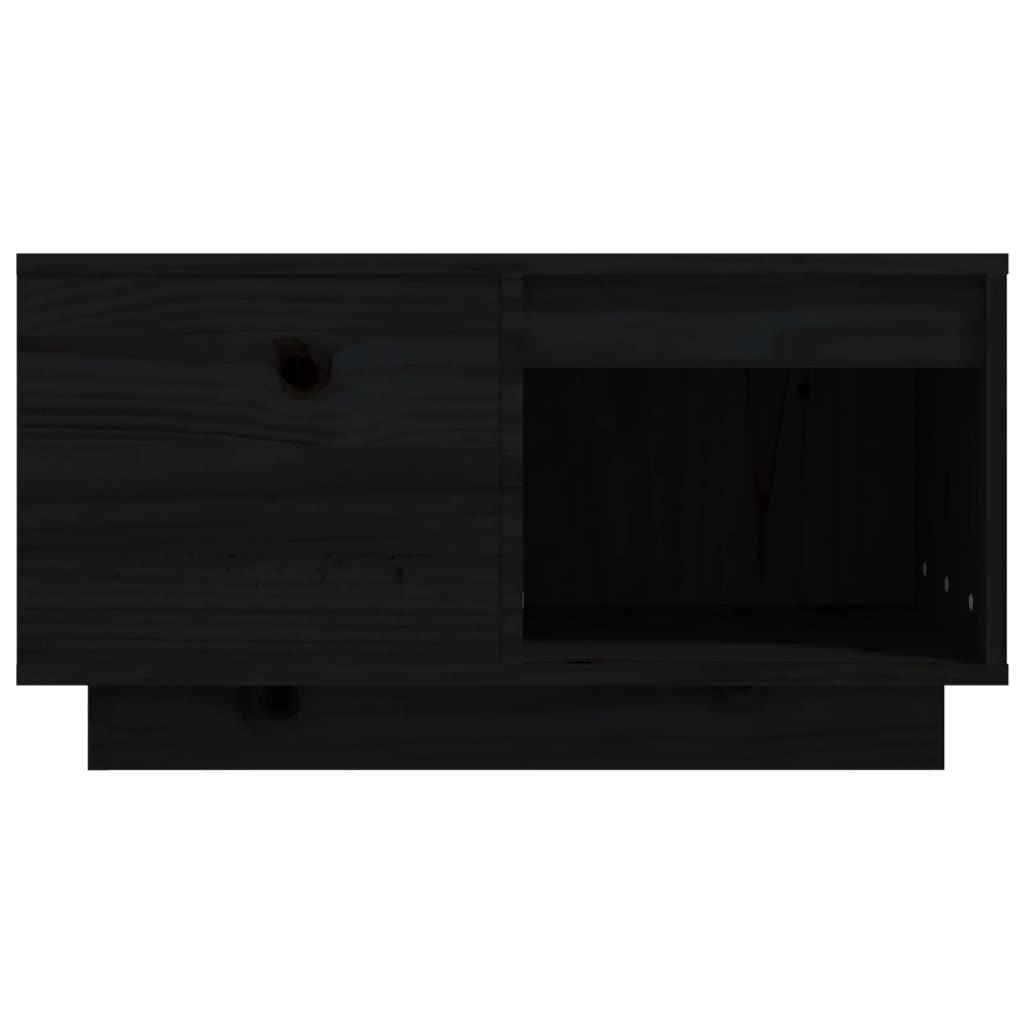 Stolić za kavu crni 60 x 61 x 32,5 cm od masivne borovine