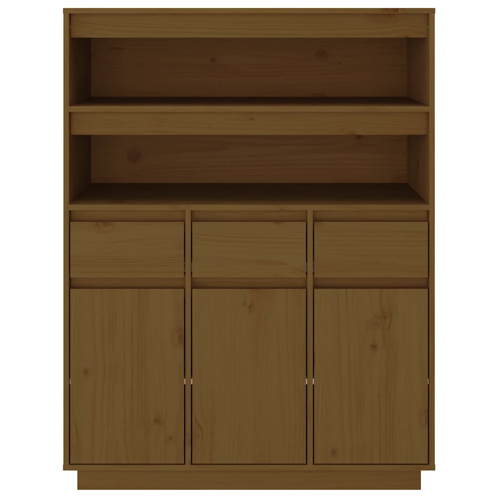 Visoka komoda boja meda 89x40x116,5 c cm od masivne borovine