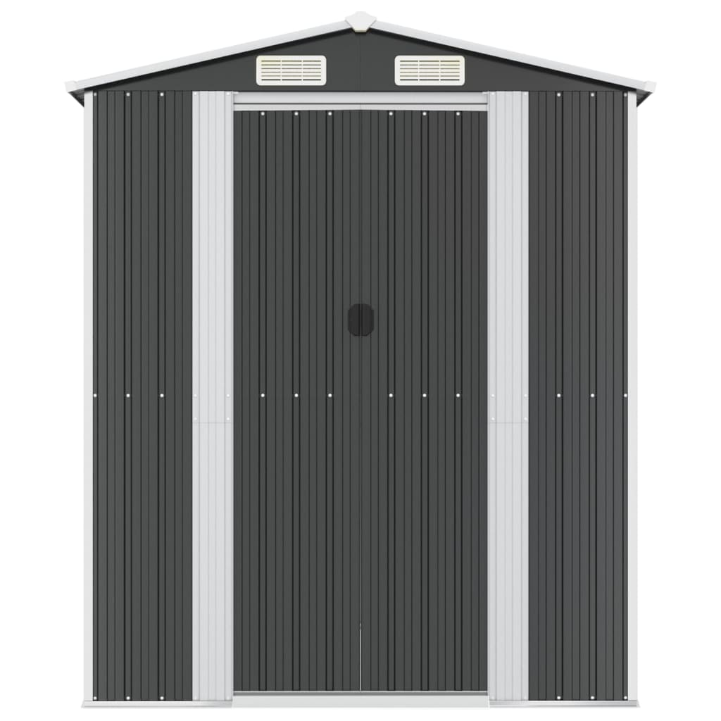 Vrtno spremište antracit 192 x 357 x 223 cm pocinčani čelik