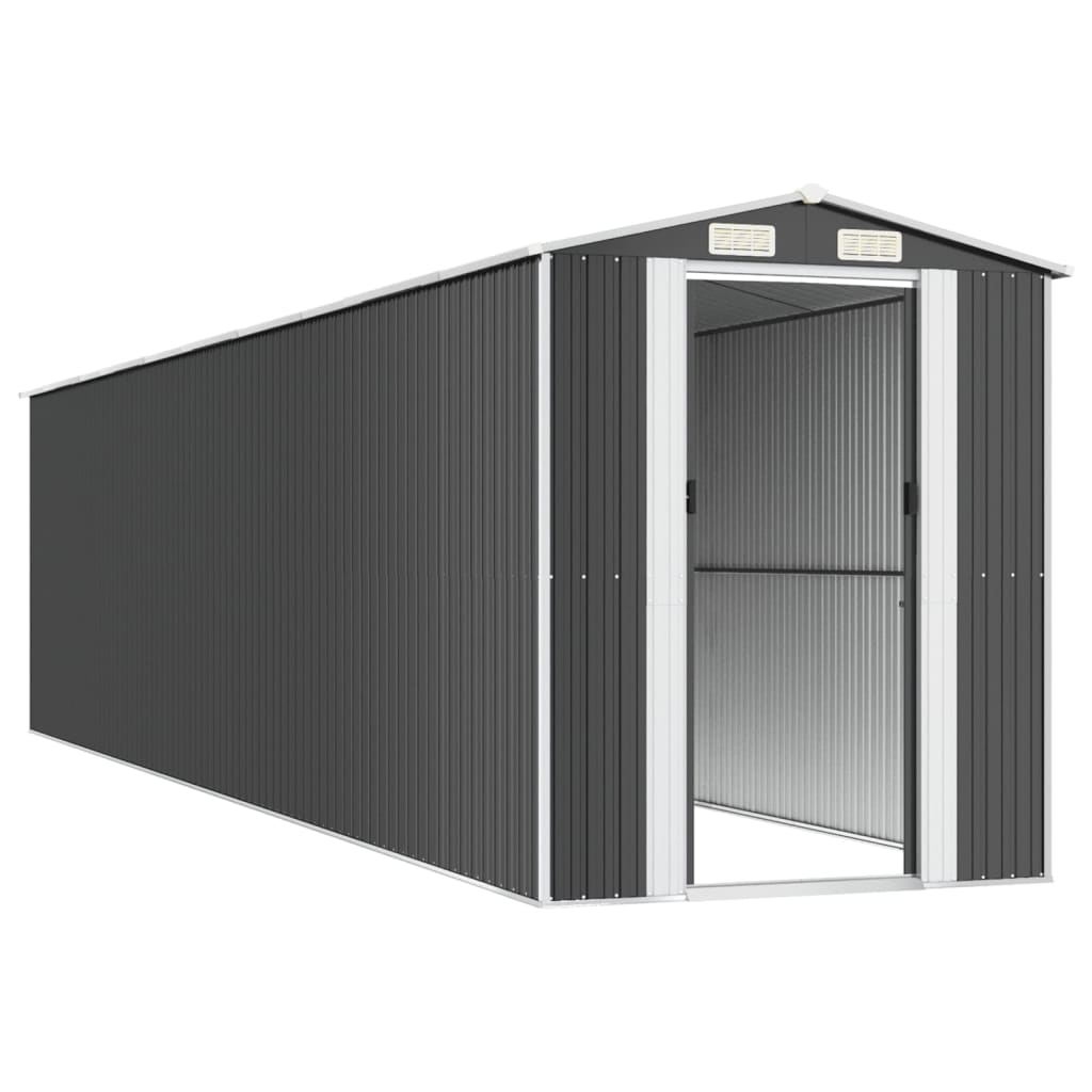 Vrtno spremište antracit 192x855x223 cm pocinčani čelik