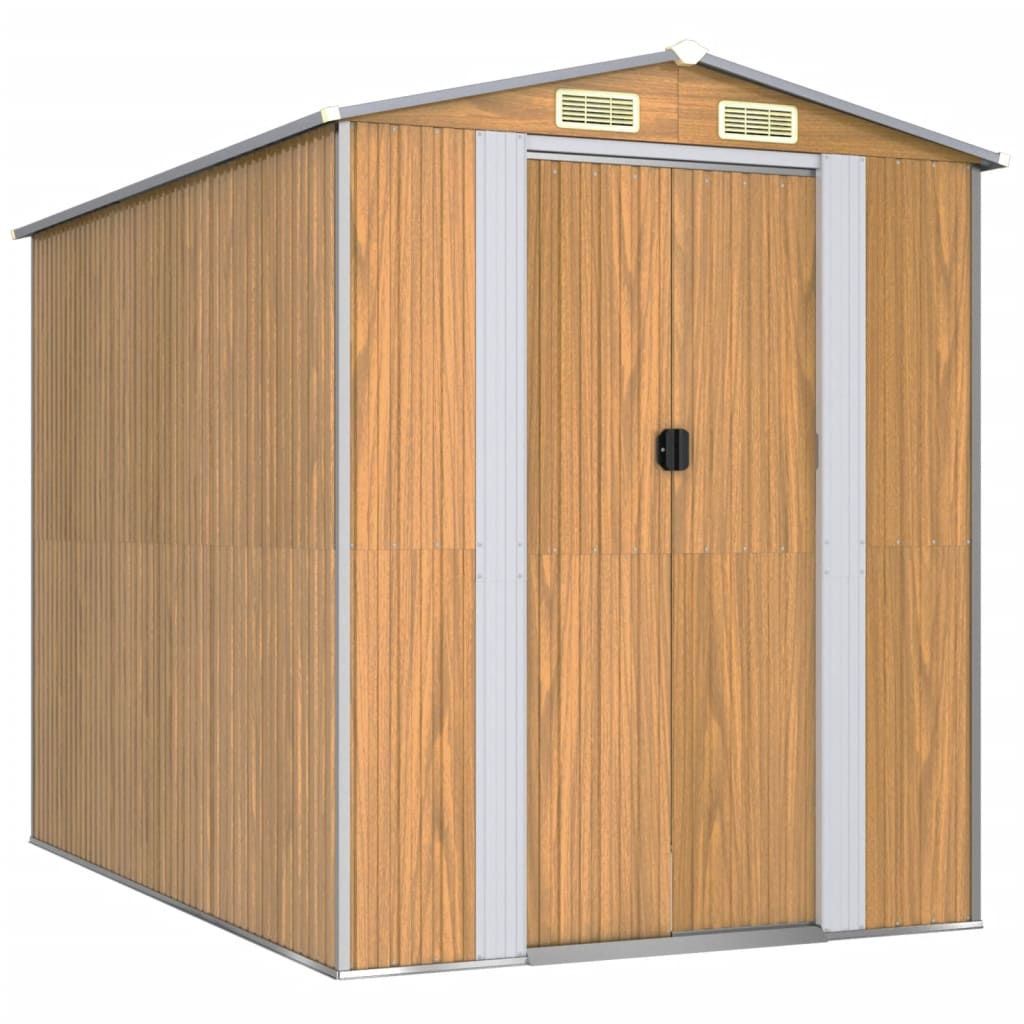 Vrtno spremište svjetlosmeđe 192x274x223 cm pocinčani čelik