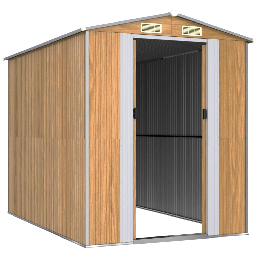 Vrtno spremište svjetlosmeđe 192x274x223 cm pocinčani čelik