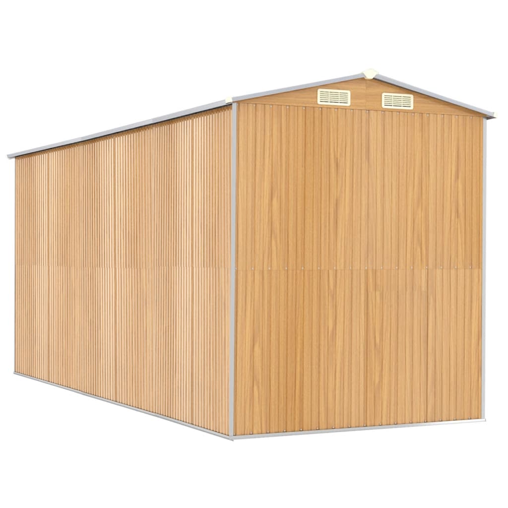 Vrtno spremište svjetlosmeđe 192x440x223 cm pocinčani čelik