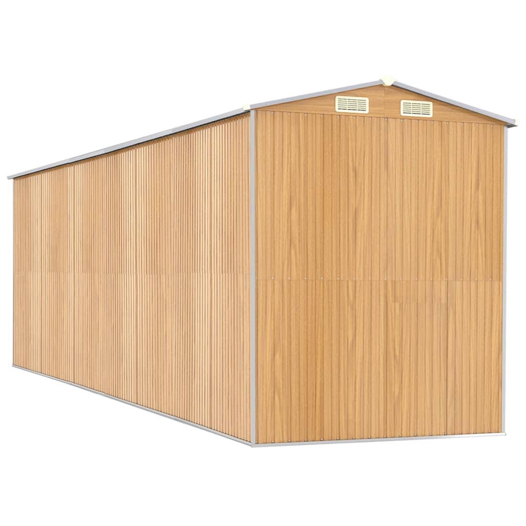 Vrtno spremište svjetlosmeđe 192x606x223 cm pocinčani čelik