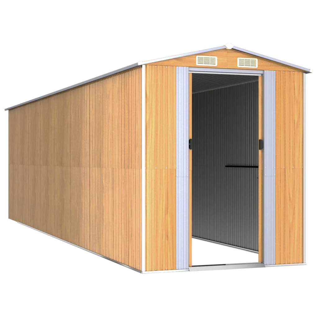 Vrtno spremište svjetlosmeđe 192 x 689 x 223 cm pocinčani čelik