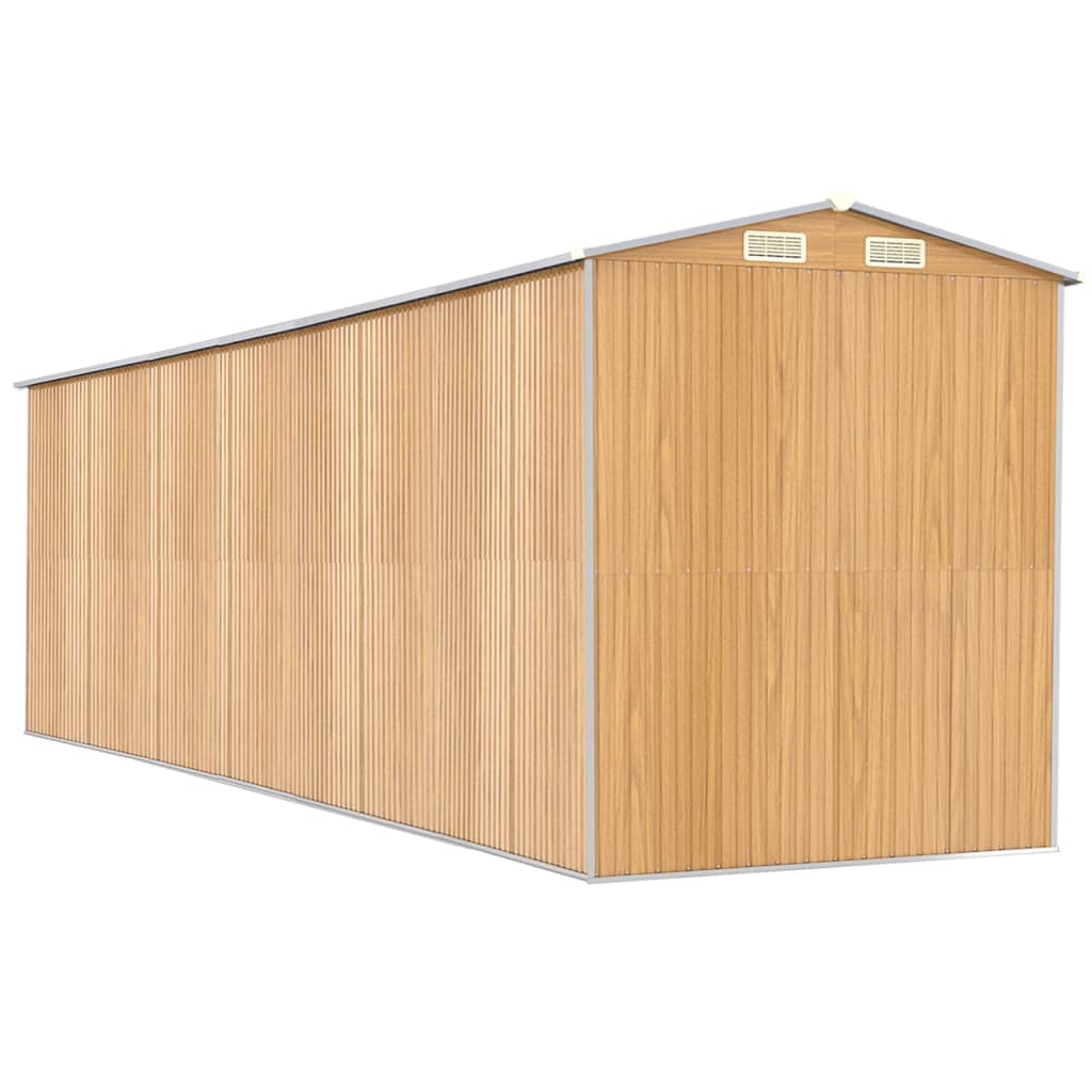 Vrtno spremište svjetlosmeđe 192 x 689 x 223 cm pocinčani čelik