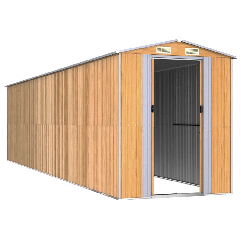 Vrtno spremište svjetlosmeđe 192x772x223 cm pocinčani čelik