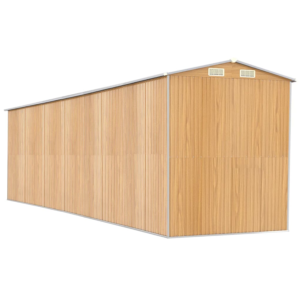 Vrtno spremište svjetlosmeđe 192x772x223 cm pocinčani čelik