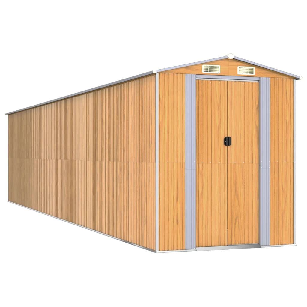 Vrtno spremište svjetlosmeđe 192 x 855 x 223 cm pocinčani čelik