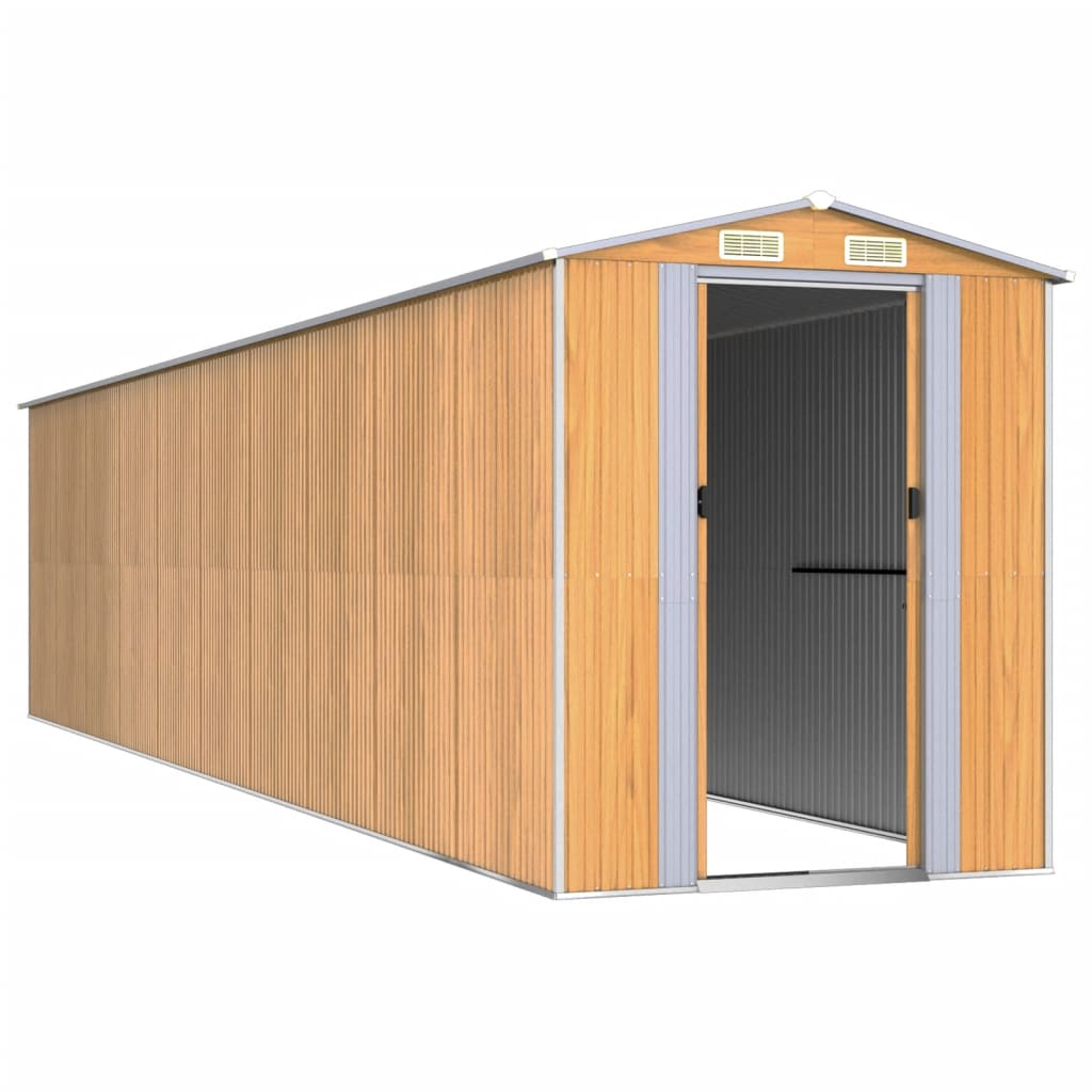 Vrtno spremište svjetlosmeđe 192 x 855 x 223 cm pocinčani čelik