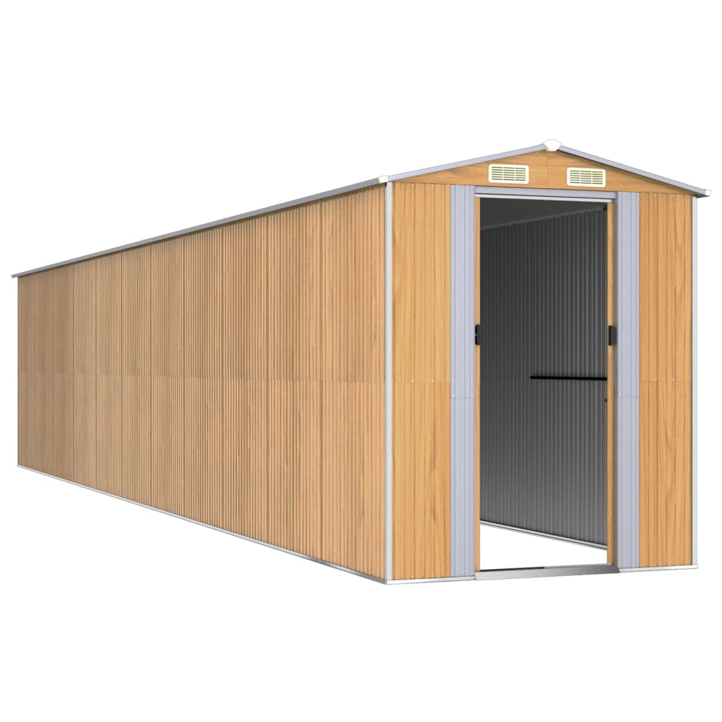Vrtno spremište svjetlosmeđe 192x938x223 cm pocinčani čelik