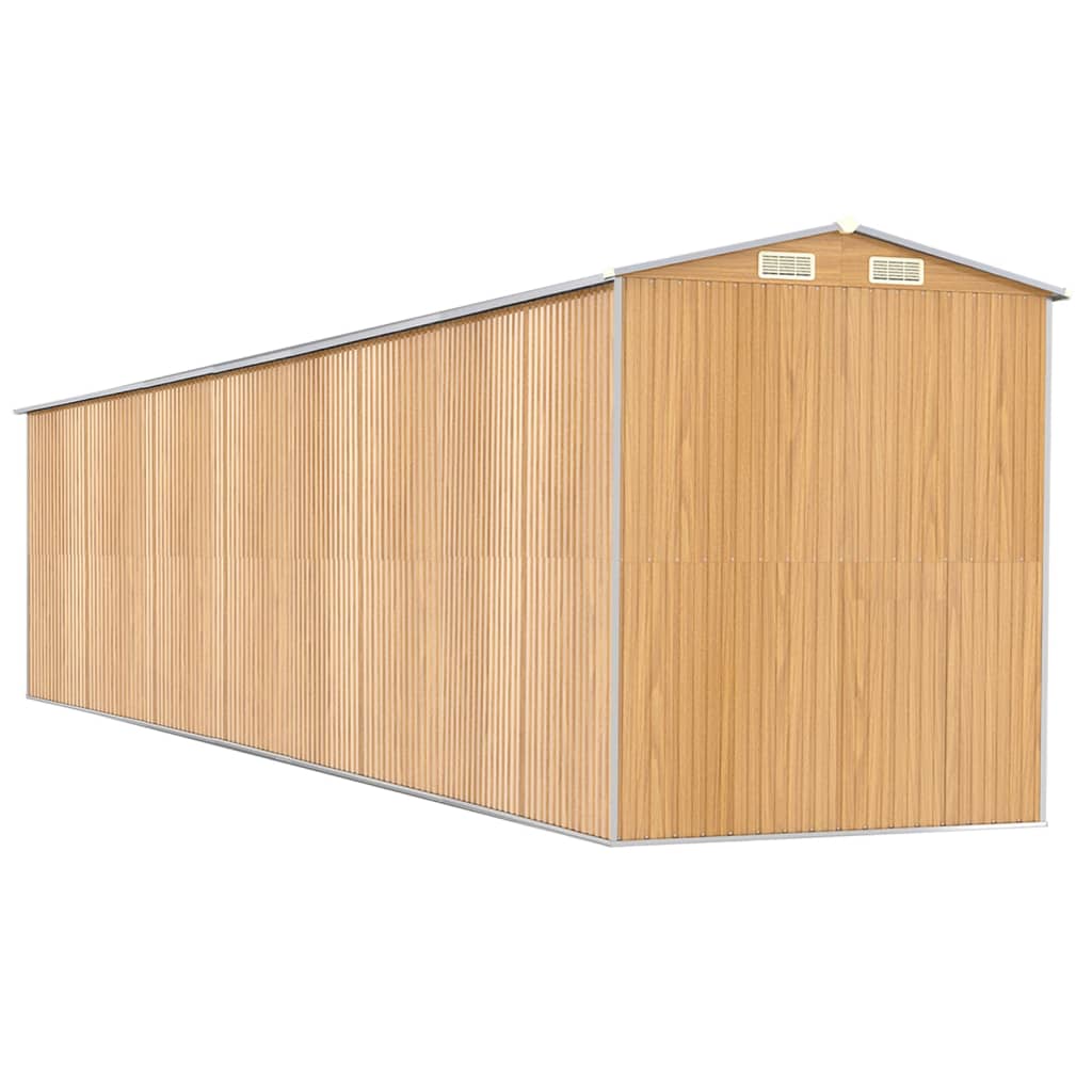 Vrtno spremište svjetlosmeđe 192x938x223 cm pocinčani čelik
