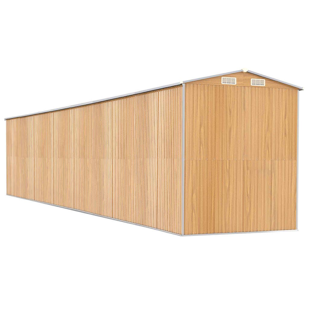 Vrtno spremište svjetlosmeđe 192x1021x223 cm pocinčani čelik