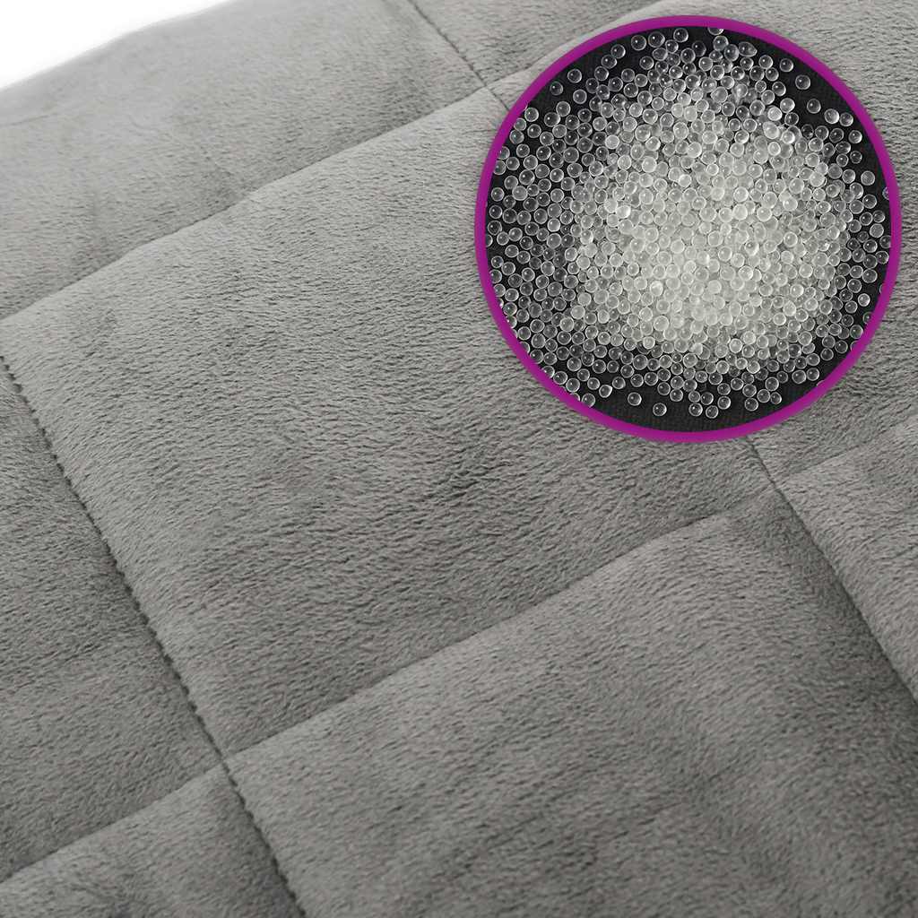 Teška deka siva 120 x 180 cm 5 kg od tkanine