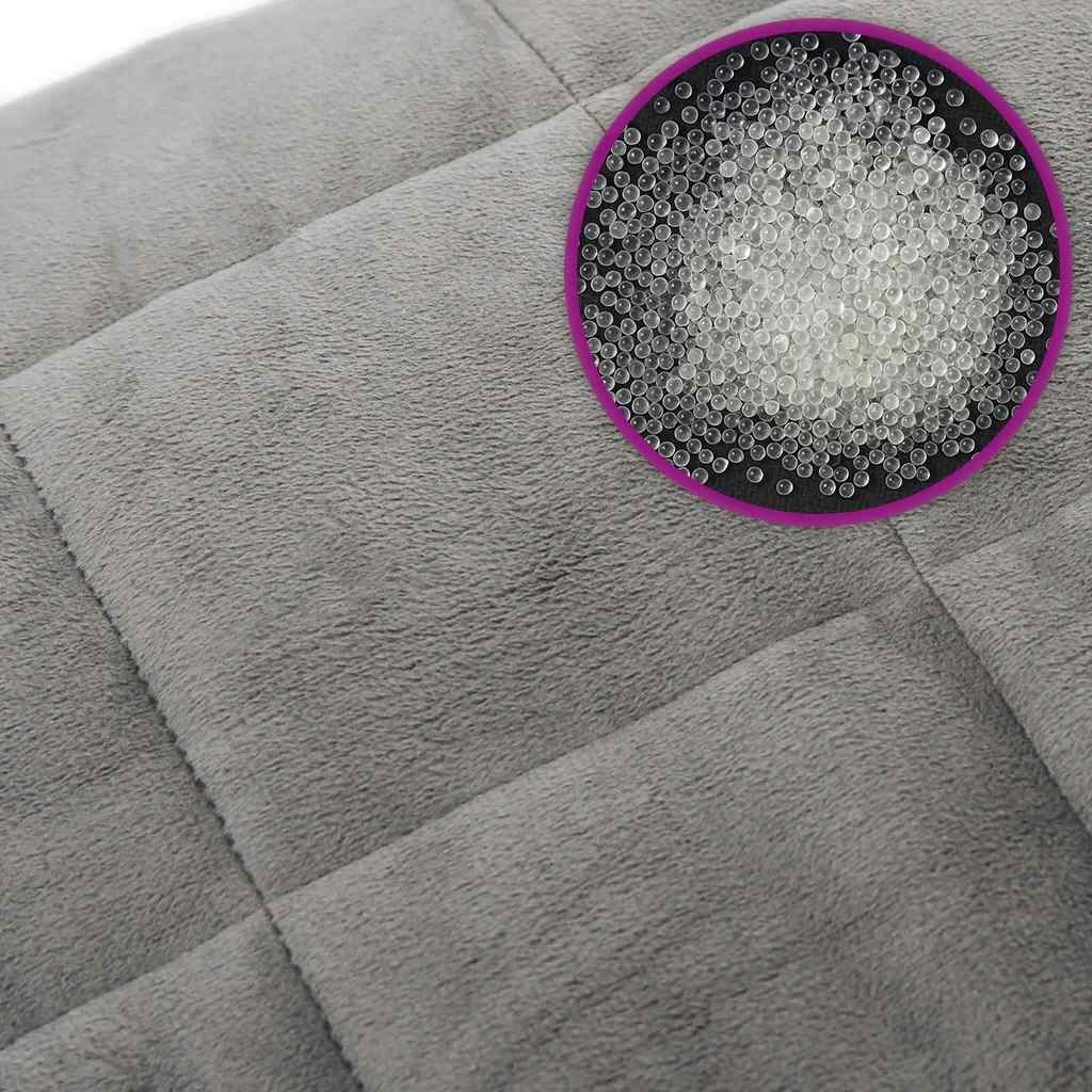 Teška deka siva 200x200 cm 9 kg od tkanine