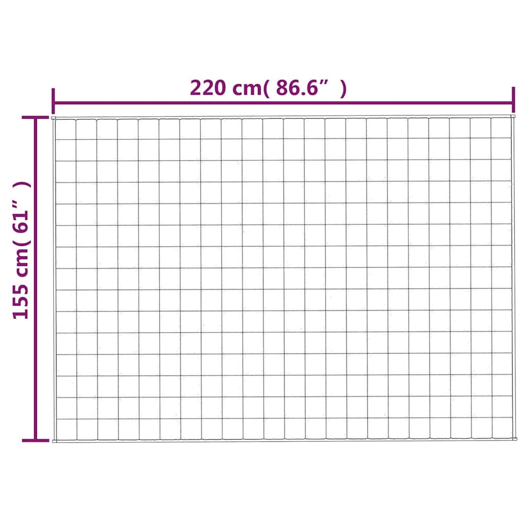 Teška deka svijetla krem 155x220 cm 7 kg od tkanine